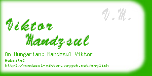 viktor mandzsul business card